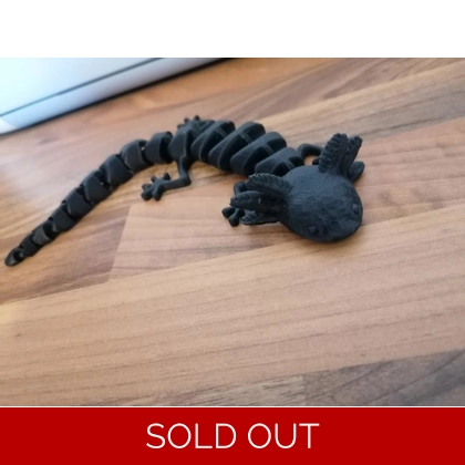 Articulated Axolotl Large 3D Printed